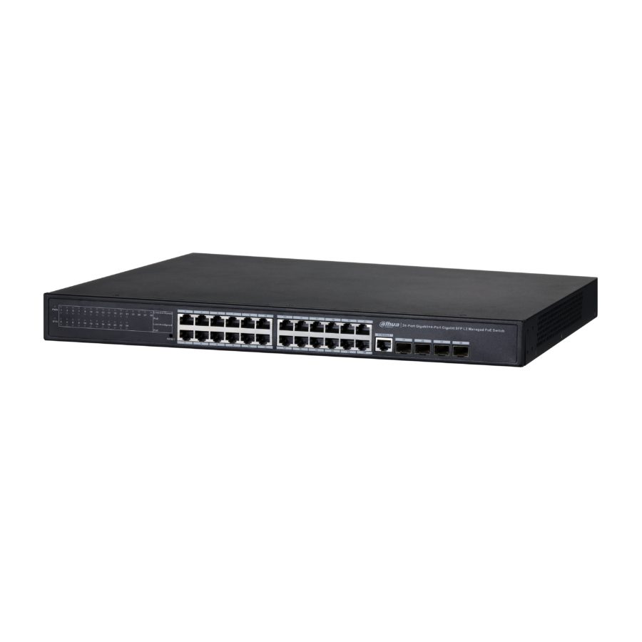 Dahua PFS4428-24GT-370 24-Port PoE Gigabit Yönetilebilir Switch