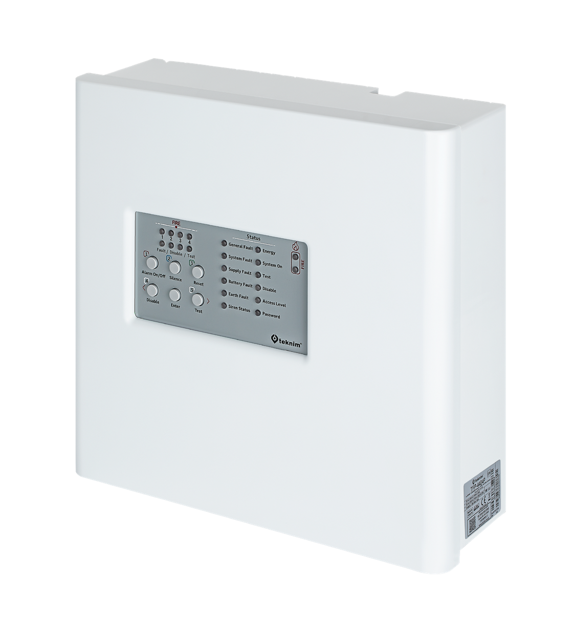 TEKNİM TFP-4404P 4 BÖLGELİ PLASTİK KASA KONVANSİYONEL YANGIN ALARM PANELİ