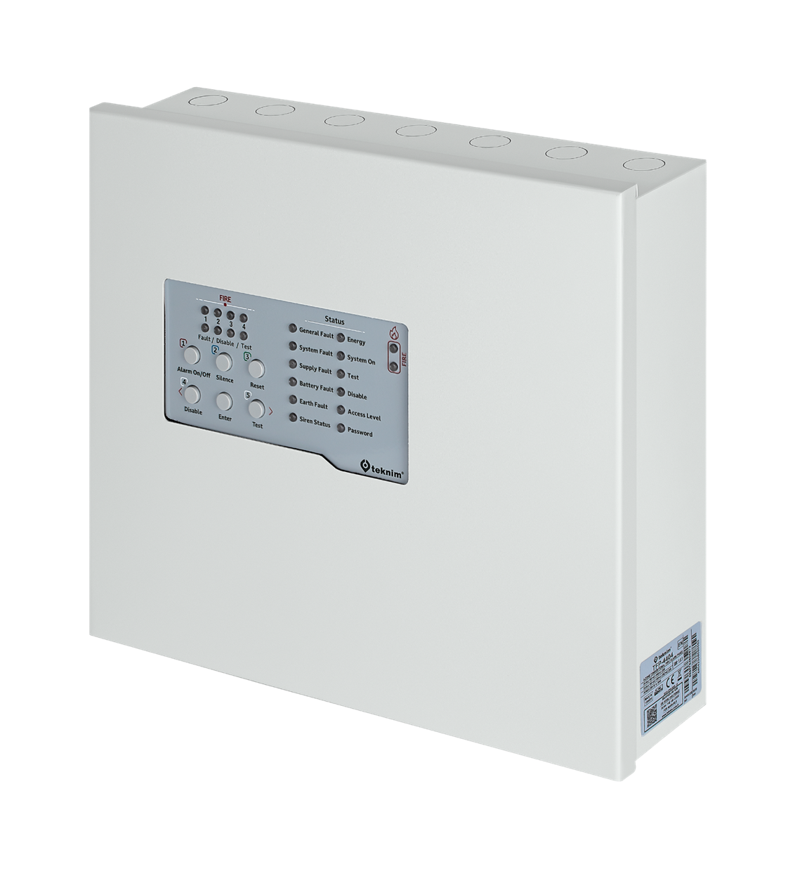 TEKNİM TFP-4404 4 BÖLGELİ KONVANSİYONEL YANGIN ALARM PANELİ