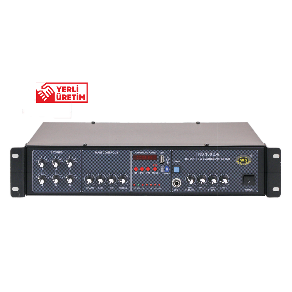 TKS 160 Z-6  6 BÖLGE  MİKSER AMPLİFİKATÖR