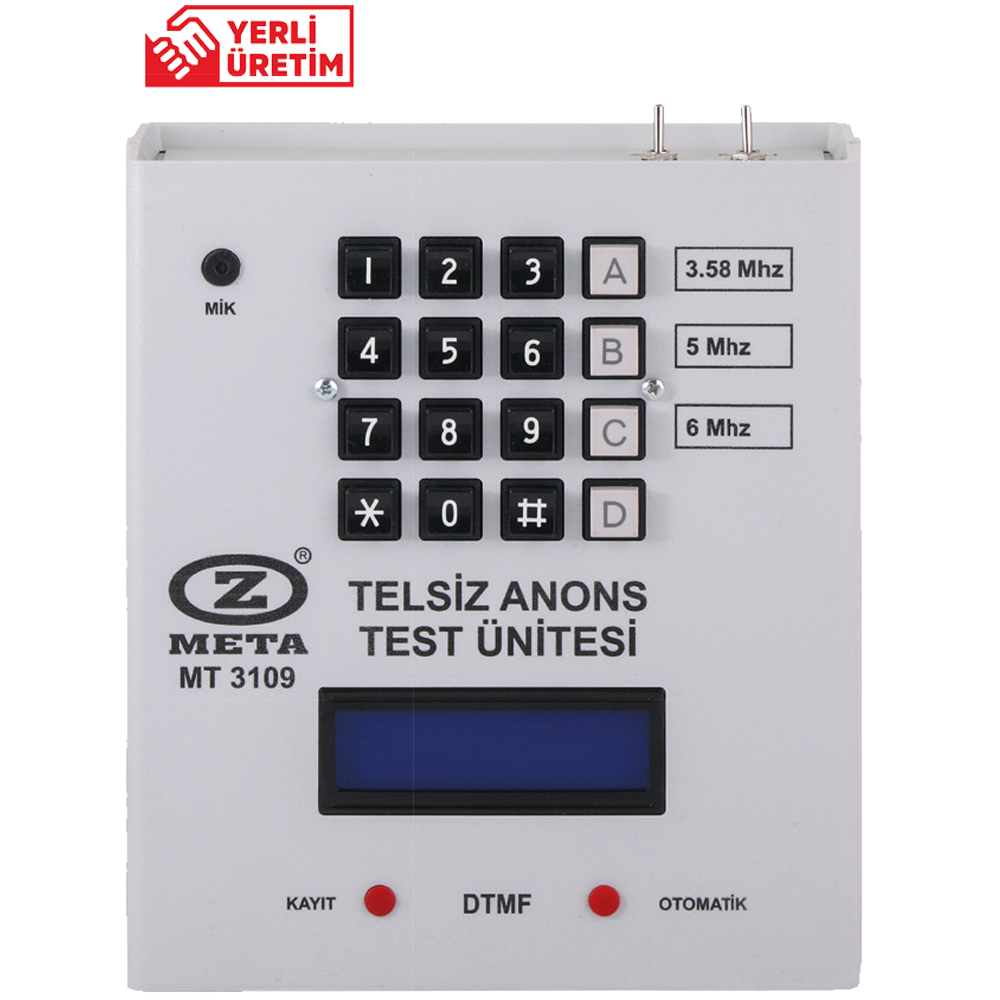 MT 3109 TELSİZ ANONS TEST ÜNİTESİ