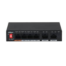 Dahua PFS3006-4ET-60-V2 4Port PoE Switch (4FE PoE + 2FE Uplink, Toplam 60W PoE )